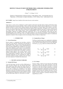 DISTINCT IMAGE FUSION METHODS FOR LANDSLIDE INFORMATION ENHANCEMENT