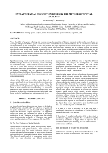 EXTRACT SPATIAL ASSOCIATION RULES BY THE METHOD OF SPATIAL ANALYSIS