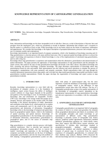 KNOWLEDGE REPRESENTATION OF CARTOGRAPHIC GENERALIZATION