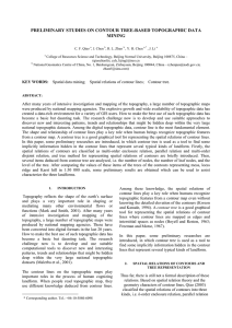 PRELIMINARY STUDIES ON CONTOUR TREE-BASED TOPOGRAPHIC DATA MINING