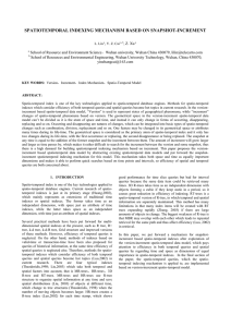 SPATIOTEMPORAL INDEXING MECHANISM BASED ON SNAPSHOT-INCREMENT