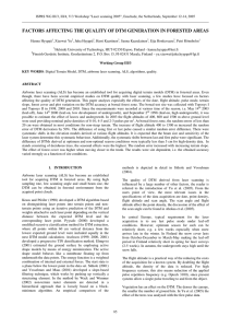 FACTORS AFFECTING THE QUALITY OF DTM GENERATION IN FORESTED AREAS