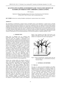 QUANTITATIVE MAPPING OF HYDRODYNAMIC VEGETATION DENSITY OF