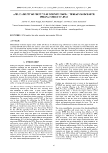 APPLICABILITY OF FIRST PULSE DERIVED DIGITAL TERRAIN MODELS FOR