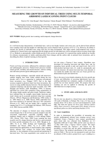 MEASURING THE GROWTH OF INDIVIDUAL TREES USING MULTI-TEMPORAL