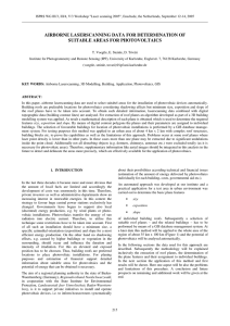 AIRBORNE LASERSCANNING DATA FOR DETERMINATION OF SUITABLE AREAS FOR PHOTOVOLTAICS