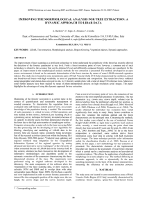 IMPROVING THE MORPHOLOGICAL ANALYSIS FOR TREE EXTRACTION: A