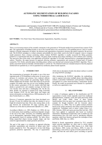 AUTOMATIC SEGMENTATION OF BUILDING FACADES USING TERRESTRIAL LASER DATA