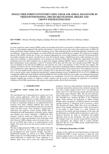 SINGLE-TREE FOREST INVENTORY USING LIDAR AND AERIAL IMAGES FOR 3D