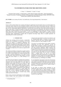 WAVEFORM FEATURES FOR TREE IDENTIFICATION