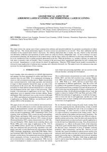 GEOMETRICAL ASPECTS OF AIRBORNE LASER SCANNING AND TERRESTRIAL LASER SCANNING