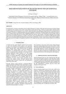 RESEARCH ON KEY POINTS OF 3D CHANGE DETECTION OF GEOSPATIAL DATABASE