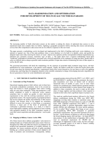 DATA HARMONISATION AND OPTIMISATION FOR DEVELOPMENT OF MULTI-SCALE VECTOR DATABASES