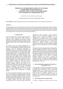 MODELING AND IMPLEMENTATION OF NAVIGABLE GEOGRAPHIC FRAMEWORK DATA