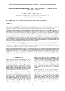 FUSION OF MODIS AND RADARSAT DATA FOR CROP TYPE CLASSIFICATION