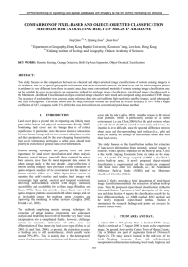 COMPARISON OF PIXEL-BASED AND OBJECT-ORIENTED CLASSIFICATION