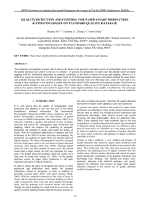 QUALITY DETECTION AND CONTROL FOR PAPER CHART PRODUCTION