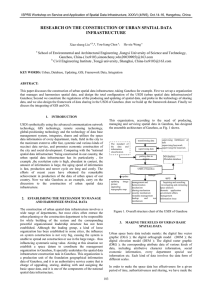 ISPRS Workshop on Service and Application of Spatial Data Infrastructure,...