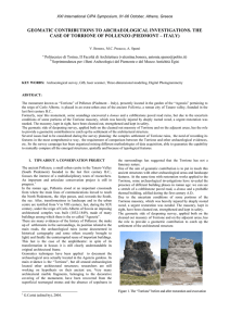 GEOMATIC CONTRIBUTIONS TO ARCHAEOLOGICAL INVESTIGATIONS. THE