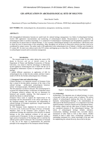 GIS APPLICATION IN ARCHAEOLOGICAL SITE OF SOLUNTO