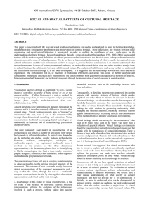 SOCIAL AND SPATIAL PATTERNS OF CULTURAL HERITAGE