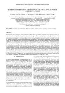 INFLUENCE OF THE SUBSTRATE COLOUR ON THE VISUAL APPEARANCE OF