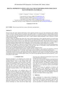 DIGITAL REPRESENTATIONS AND ANALYSIS OF DEFORMATIONS INDUCED IN MAP SUPPORTING MATERIALS