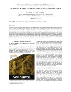 THE METOPES OF SELINUNTE: PRESENTATION OF THE INTERACTIVE CD-ROM