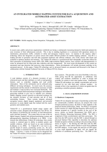 AN INTEGRATED MOBILE MAPPING SYSTEM FOR DATA ACQUISITION AND