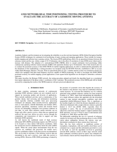 GNSS NETWORK REAL TIME POSITIONING: TESTING PROCEDURE TO