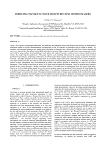 MODELING CHANGES IN CLOUD STRUCTURE USING MOTION IMAGERY