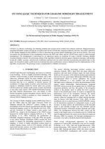 ON USING QA/QC TECHNIQUES FOR LIDAR-IMU BORESIGHT MISALIGNMENT