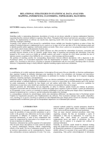 RELATIONAL STRATEGIES IN STATISTICAL DATA ANALYSIS: MAPPING, INFERENCES, CLUSTERING, TOPOLOGIES, MATCHING