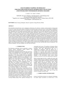 USE OF MOBILE MAPPING TECHNOLOGY FOR POST-DISASTER DAMAGE INFORMATION COLLECTION