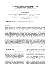 GEO-INFORMATICS AND SPACE TECHNOLOGY FOR PROPERTIES DIGITAL TAX MAP :