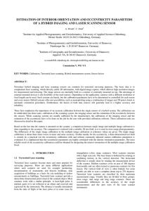 ESTIMATION OF INTERIOR ORIENTATION AND ECCENTRICITY PARAMETERS