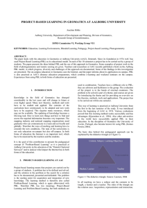 PROJECT-BASED LEARNING IN GEOMATICS AT AALBORG UNIVERSITY