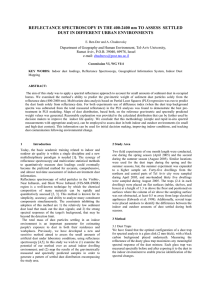 REFLECTANCE SPECTROSCOPY IN THE 400-2400 nm TO ASSESS  SETTLED