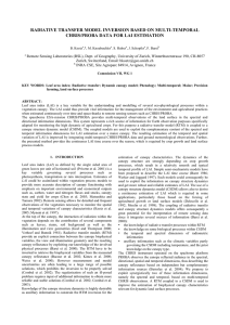 RADIATIVE TRANSFER MODEL INVERSION BASED ON MULTI-TEMPORAL