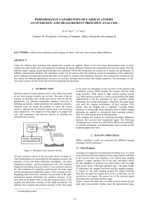 PERFORMANCE CAPABILITIES OF LASER SCANNERS