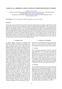 LARGE SCALE AIRBORNE LASER SCANNING OF FOREST RESOURCES IN SWEDEN