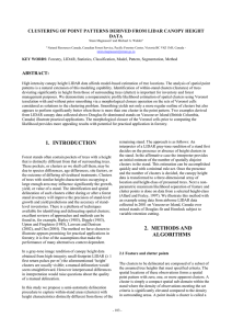 CLUSTERING OF POINT PATTERNS DERIVED FROM LIDAR CANOPY HEIGHT DATA