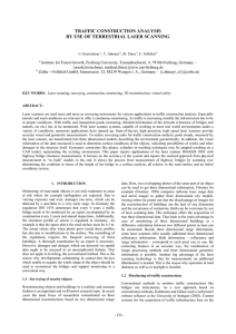 TRAFFIC CONSTRUCTION ANALYSIS BY USE OF TERRESTRIAL LASER SCANNING