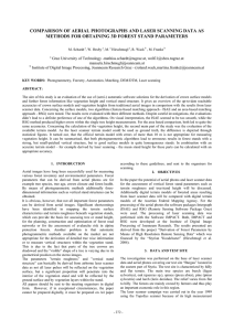 COMPARISON OF AERIAL PHOTOGRAPHS AND LASER SCANNING DATA AS