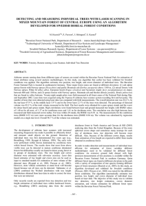 DETECTING AND MEASURING INDIVIDUAL TREES WITH LASER SCANNING IN