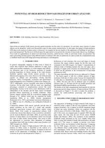 POTENTIAL OF HIGH-RESOLUTION SAR IMAGES FOR URBAN ANALYSIS