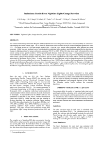 Preliminary Results From Nighttime Lights Change Detection