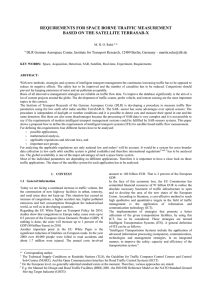 REQUIREMENTS FOR SPACE BORNE TRAFFIC MEASUREMENT BASED ON THE SATELLITE TERRASAR-X