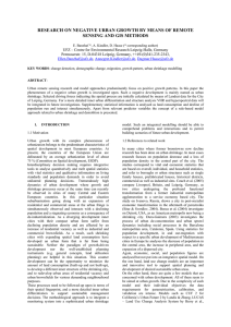 RESEARCH ON NEGATIVE URBAN GROWTH BY MEANS OF REMOTE