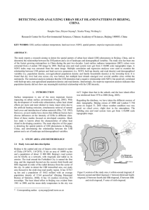 DETECTING AND ANALYZING URBAN HEAT ISLAND PATTERNS IN BEIJING, CHINA